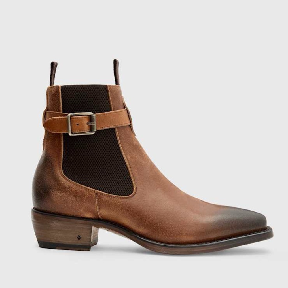 John Varvatos Walker Buckle Chelsea Boot Light Brown NWOB Size 11